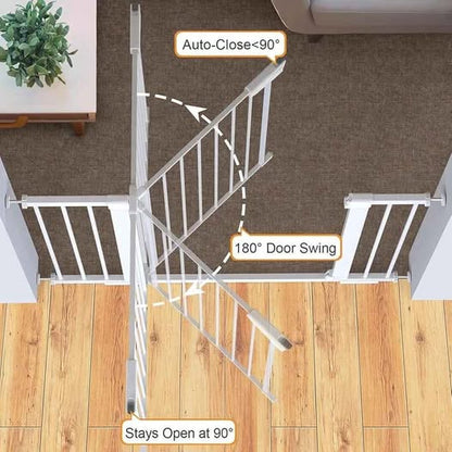 Cumbor Puerta de bebé extra alta de 36 pulgadas para perros y niños co...