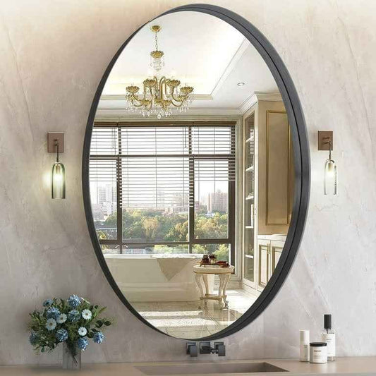 24x36 Inch Oval Bathroom Wall Mirror, Bathroom Mirrors with...