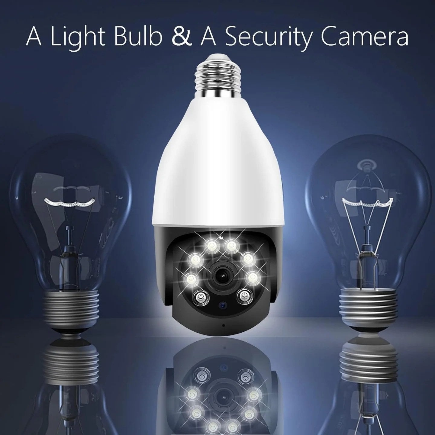 Cámara de seguridad con bombilla panorámica, FHD 2K inalámbrica Wi-Fi ...