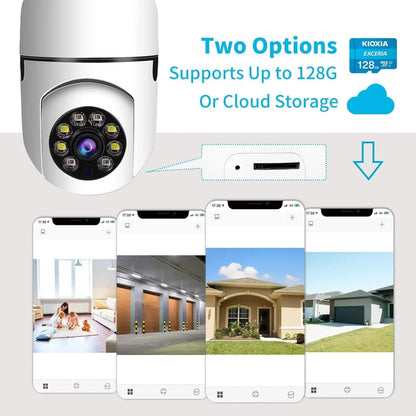 Panoraxy Cámara de seguridad inalámbrica para interiores con enchufe, ...