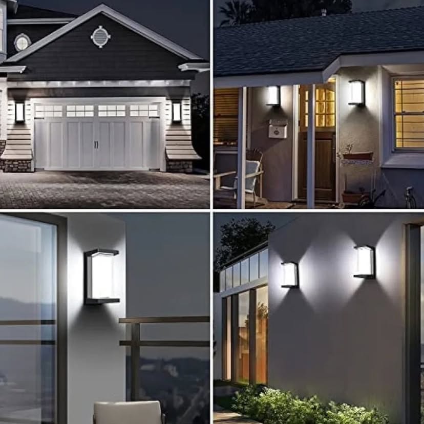 Luces de pared para exteriores LEDMO, 18 W, modernas luces de pared pa...