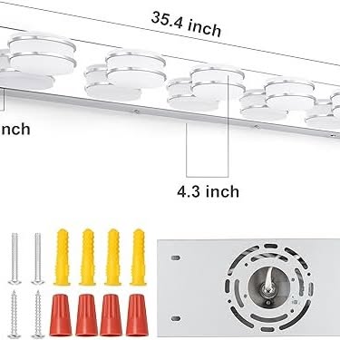 Lámparas LED cromadas de 3 colores regulables con 5 luces LED cromadas...