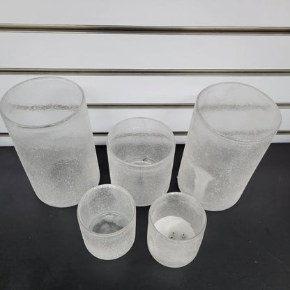 ARIAMOTION Set of 5 Hurricane Candle Holders, 5 Decorative Pillar Candle Holders...