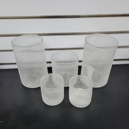 ARIAMOTION Set of 5 Hurricane Candle Holders, 5 Decorative Pillar Candle Holders...