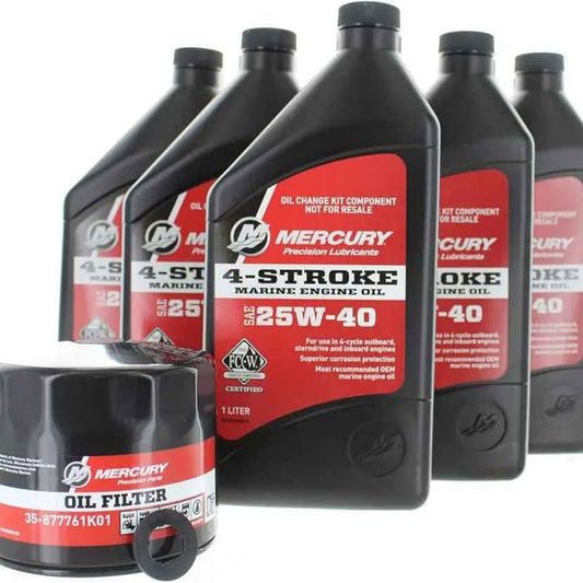 MERCURY 8M0081917 Kit de cambio de aceite y filtro 75-90-115hp para mo...