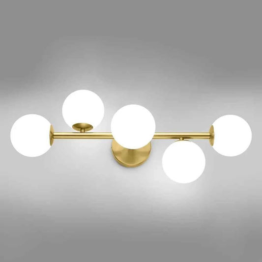 Luces de tocador de baño modernas de mediados de siglo, 5 lámparas de ...