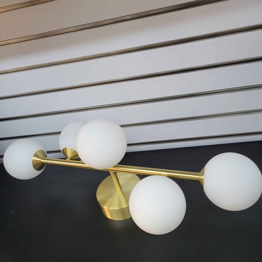 Luces de tocador de baño modernas de mediados de siglo, 5 lámparas de ...