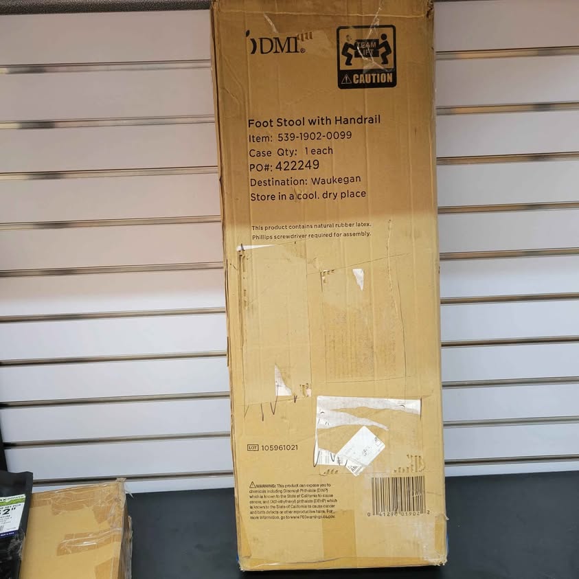 DMI Step Stool with Handle and Non-Slip Rubber Platform, t...