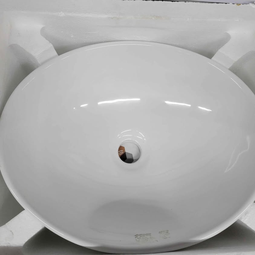 Sarlai lavamanos ovalado de baño de 16 x 13 pulgadas, forma ovalada so...