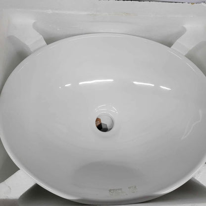Sarlai 16 x 13-inch Oval Bathroom Sink, Oval Shape, Single Handle,...