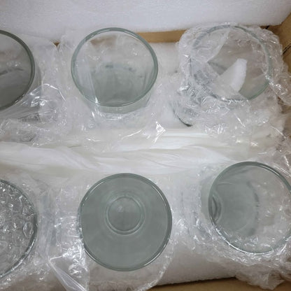 [Paquete de 12] Vasos de vidrio con pajitas de vidrio, vasos de 12 onz...