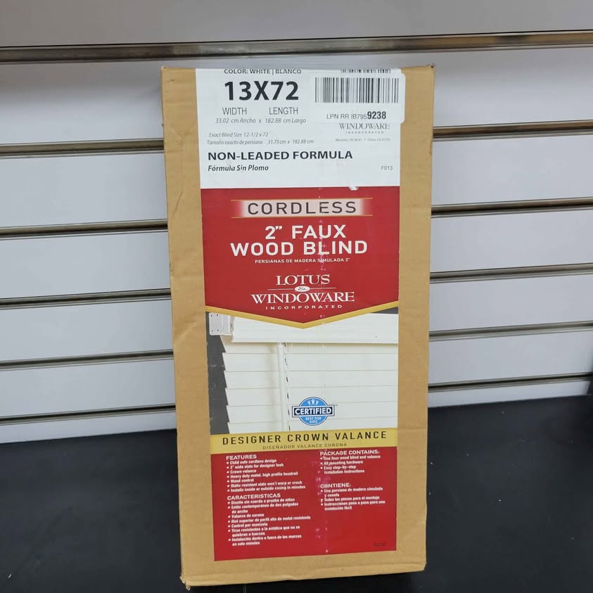 Lotus & Windoware Persiana de madera sintética de 2 pulgadas, sin cabl...