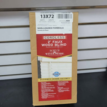 Lotus & Windoware Persiana de madera sintética de 2 pulgadas, sin cabl...
