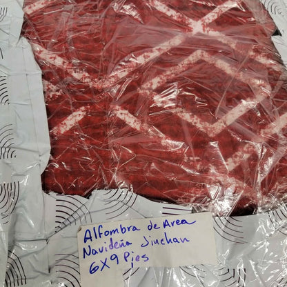 jinchan Alfombra de área de Navidad de 5 x 7 pies, alfombra lavable de...