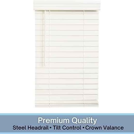 Lotus & Windoware Persiana de madera sintética de 2 pulgadas, sin cabl...