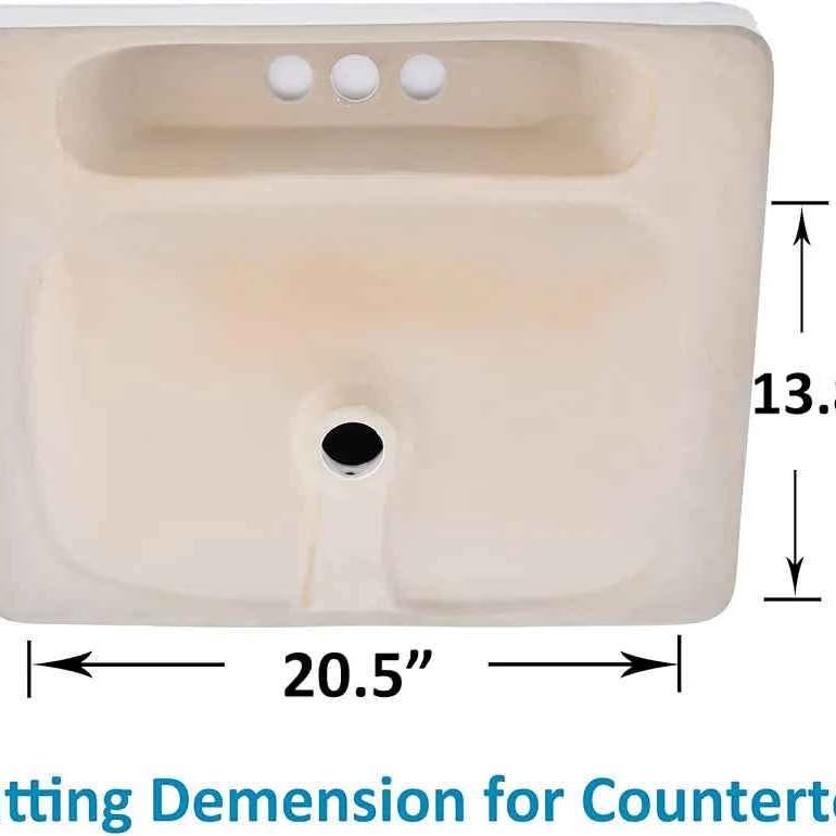 Lavamanos rectangular grande de cerámica de porcelana de 23 x 18 pulga...