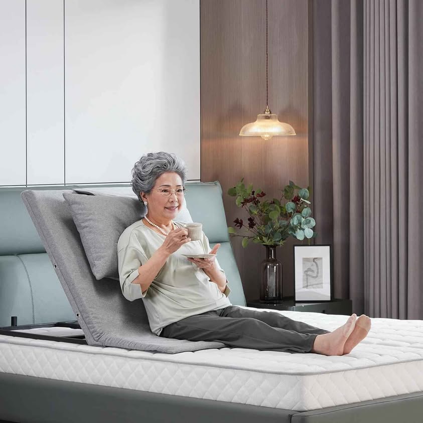 Respaldo de cama ajustable para pacientes ancianos lesionados, silla d...