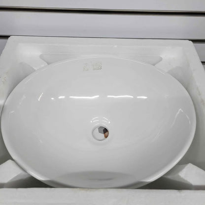Sarlai 16 x 13-inch Oval Bathroom Sink, Oval Shape, Single Handle,...