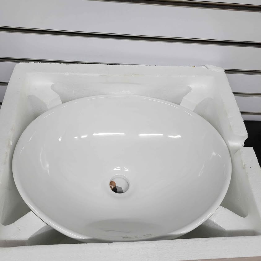 Sarlai lavamanos ovalado de baño de 16 x 13 pulgadas, forma ovalada so...