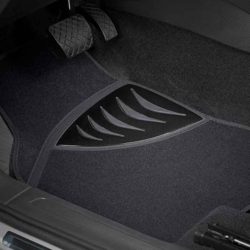PIC AUTO Alfombrillas de coche con almohadilla de talón de fibra de ca...