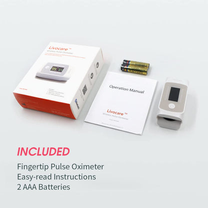 Livocare PO1 by iHealth - Finger Pulse Oximeter, Blood Saturation Monitor...