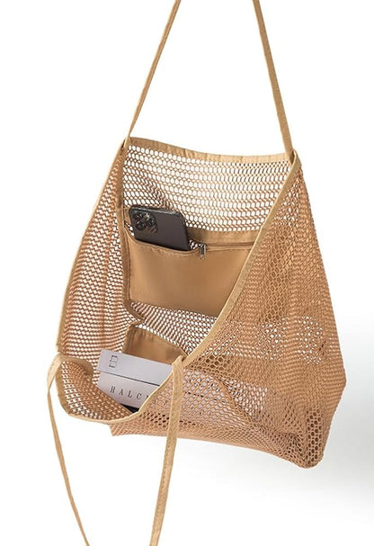 Bolsas de playa para mujer, de malla, grandes, esenciales, t...