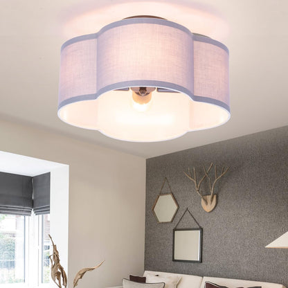 Lámpara de techo de montaje semiempotrado con pantalla de tela, ideal ...