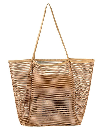 Bolsas de playa para mujer, de malla, grandes, esenciales, t...