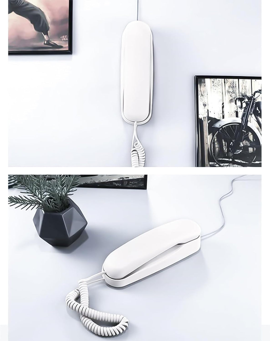 Teléfono doméstico con cable, teléfono multifunción para montar en la ...