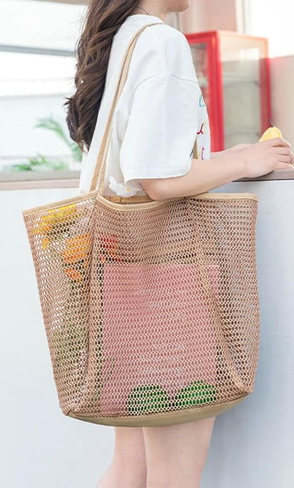 Bolsas de playa para mujer, de malla, grandes, esenciales, t...