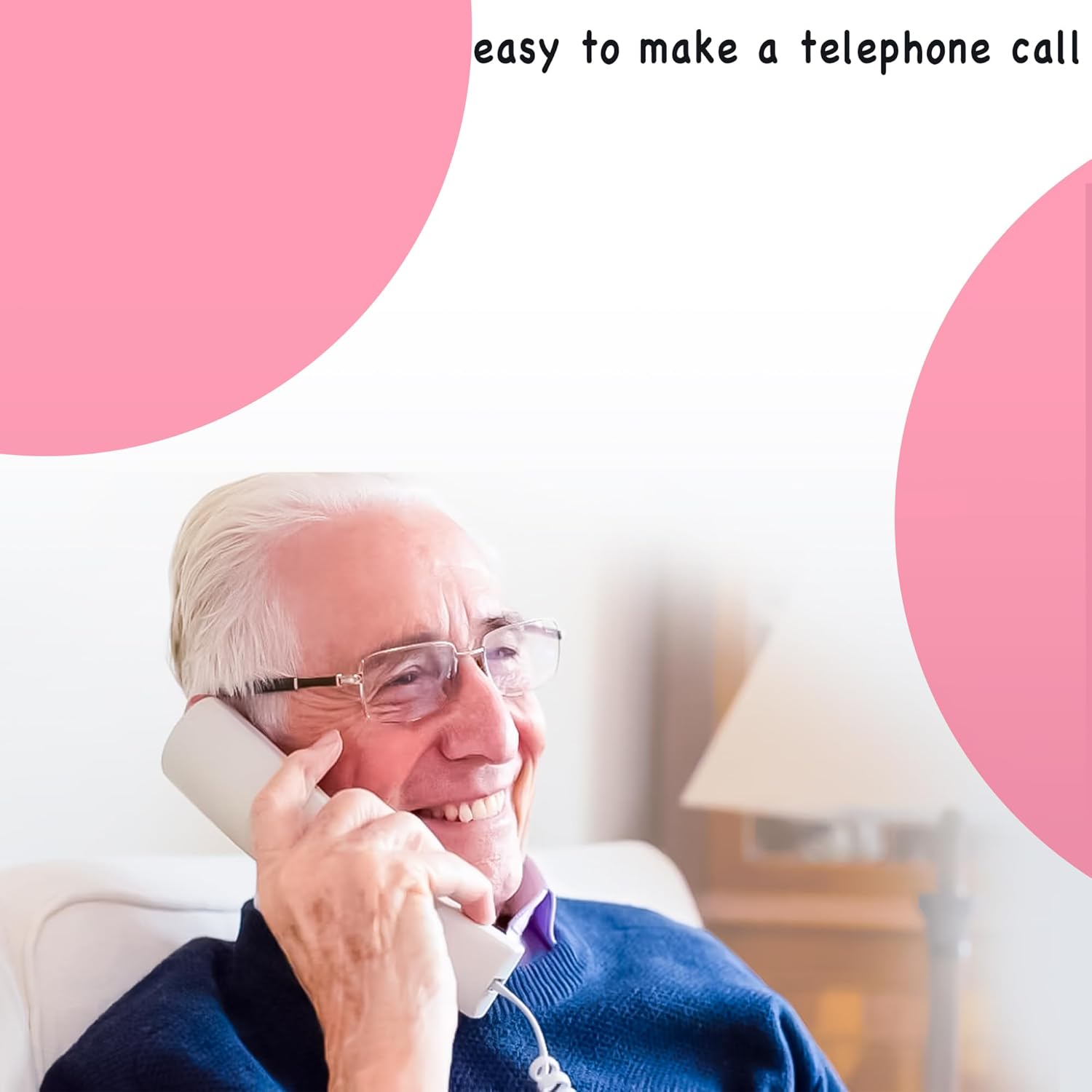 Teléfono doméstico con cable, teléfono multifunción para montar en la ...