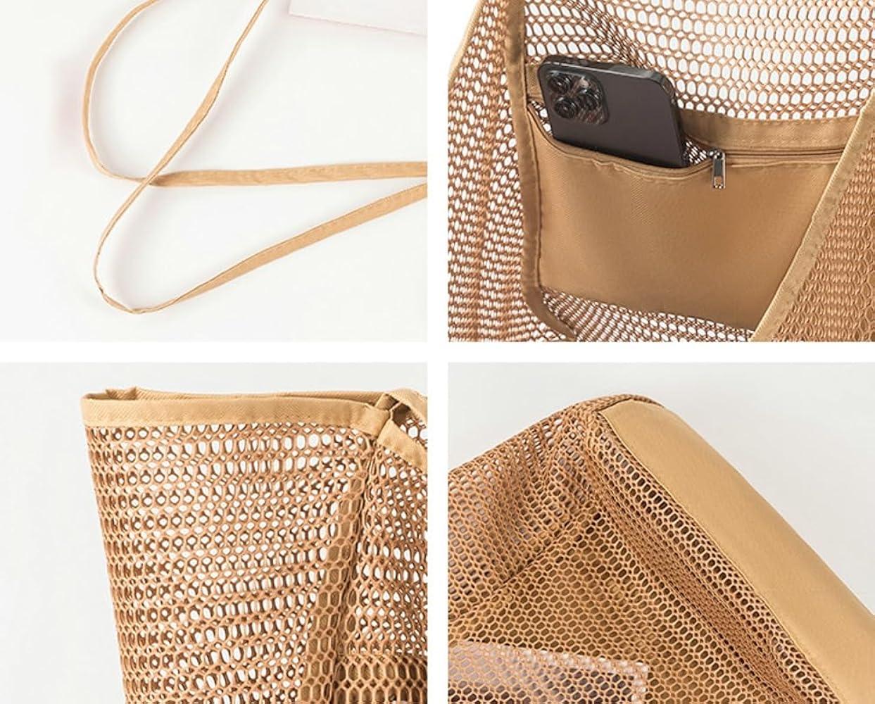 Bolsas de playa para mujer, de malla, grandes, esenciales, t...