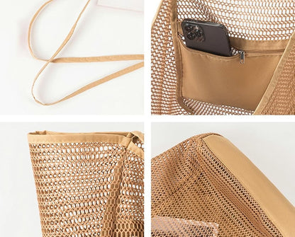 Bolsas de playa para mujer, de malla, grandes, esenciales, t...