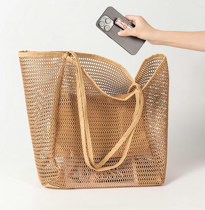 Bolsas de playa para mujer, de malla, grandes, esenciales, t...