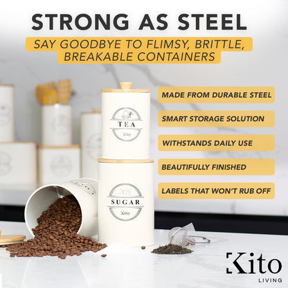 Juego de recipientes para almacenamiento y organización de mostrador d...