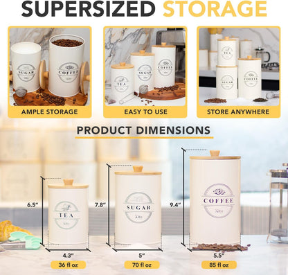 Juego de recipientes para almacenamiento y organización de mostrador d...