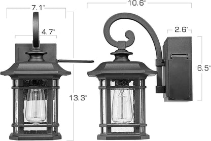 Lámpara de pared para exteriores con salida de corriente...