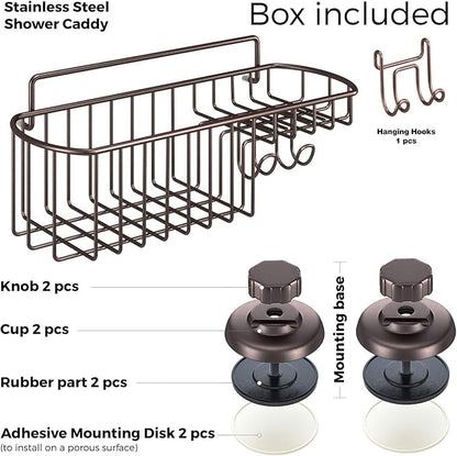 Accesorios HASKO - Cesta de ducha con potente ventosa para champú - Ce...