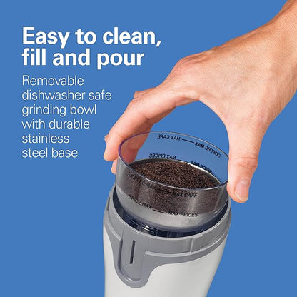 Hamilton Beach Fresh Grind Electric Coffee Grinder for whole beans, is...