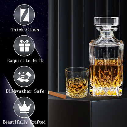 A.VONCI - Juego de jarra de whisky con 2 vasos...