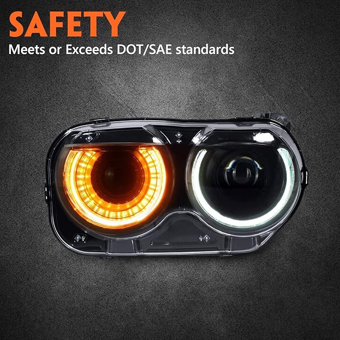 Para Dodge Challenger faros delanteros 2015 2016 2017 2018 2019 2020 2...