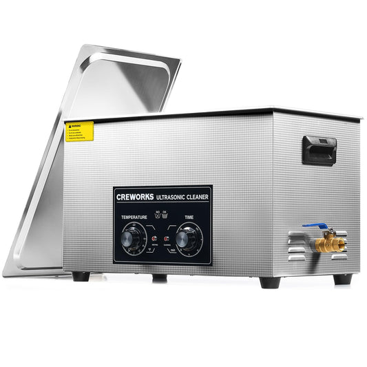 CREWORKS Limpiador ultrasónico de 600 W con calentador y temporizador,...