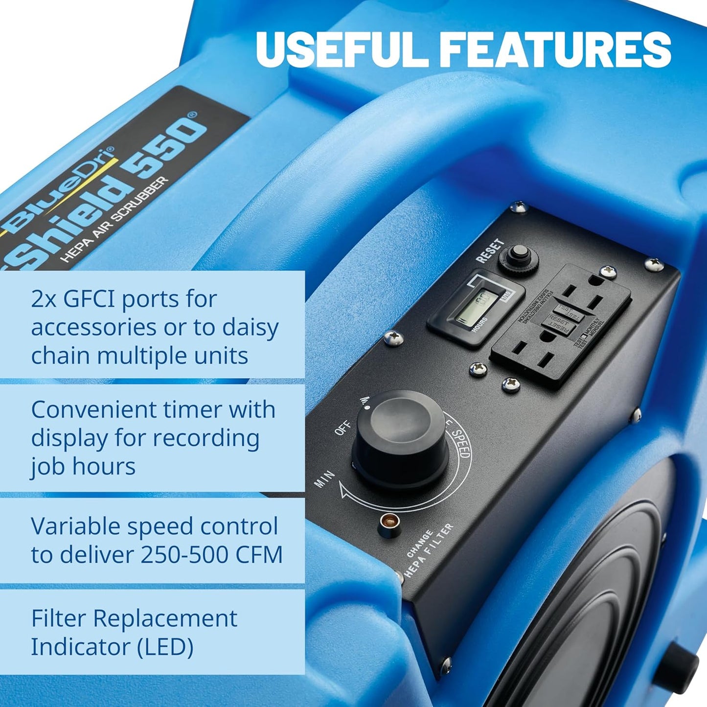 BlueDri AS-550 purificador de aire. El BlueDri Air Shield 550 (AS-550)...