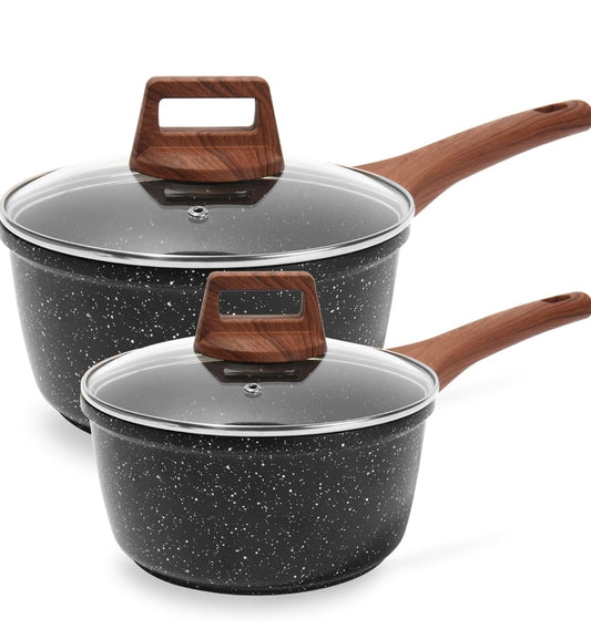 ESLITE LIFE 1.5 Quart and 2.5 Quart Skillet Set with...