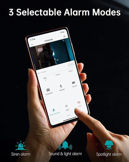 A ZUMIMALL - Cámara de vigilancia WiFi inalámbrica para exteriores 2K, f...
