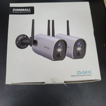 A ZUMIMALL - Cámara de vigilancia WiFi inalámbrica para exteriores 2K, f...