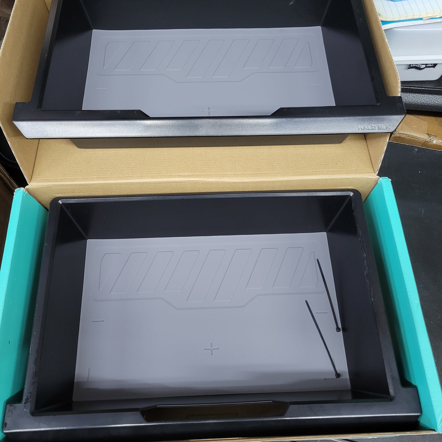HALOBLK Paquete de 2 organizadores impermeables modelo Y para debajo d...