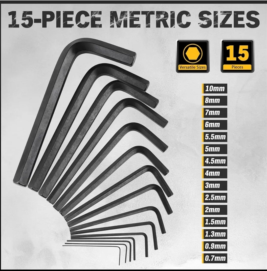ELEAD 31-Piece Hex Key Set – Allen Key Set with 1/4" Hex Shank...