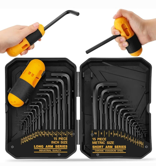ELEAD 31-Piece Hex Key Set – Allen Key Set with 1/4" Hex Shank...