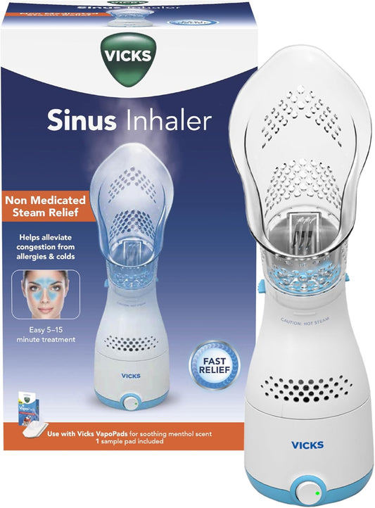 Vicks Inhalador de vapor personal para alivio sinusal, alergias, conge...